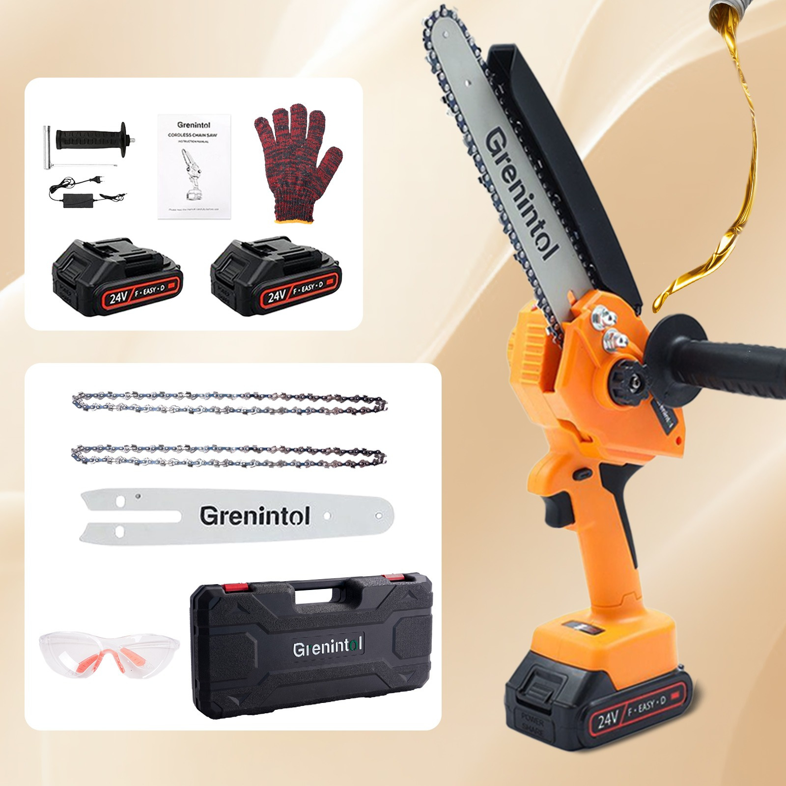 Grenintol 8 24v Battery 1000w One-handed , Ergonomic Replaceable , Wood Cutting, 2 Batteries 2 And Charger For , Wood And Pruning Shears
Grenintol 8 24v Battery 1000w One-handed , Ergonomic Replaceable , Wood Cutting, 2 Batteries 2 And Charger For , Wood And Pruning Shears