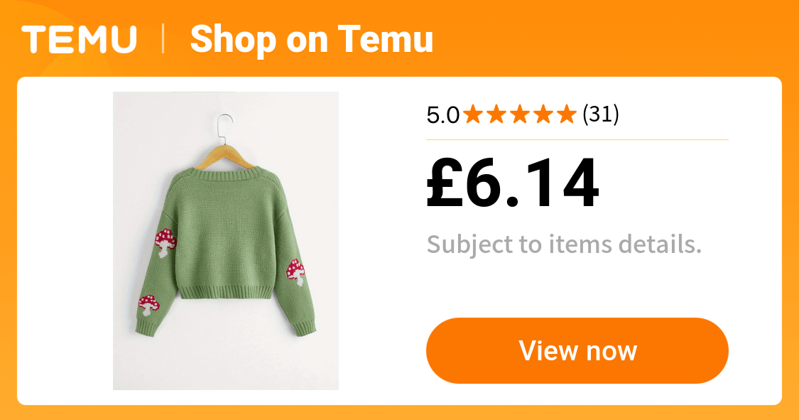 girls mushroom pattern drop shoulder cardigan v neck button - Temu United Kingdom