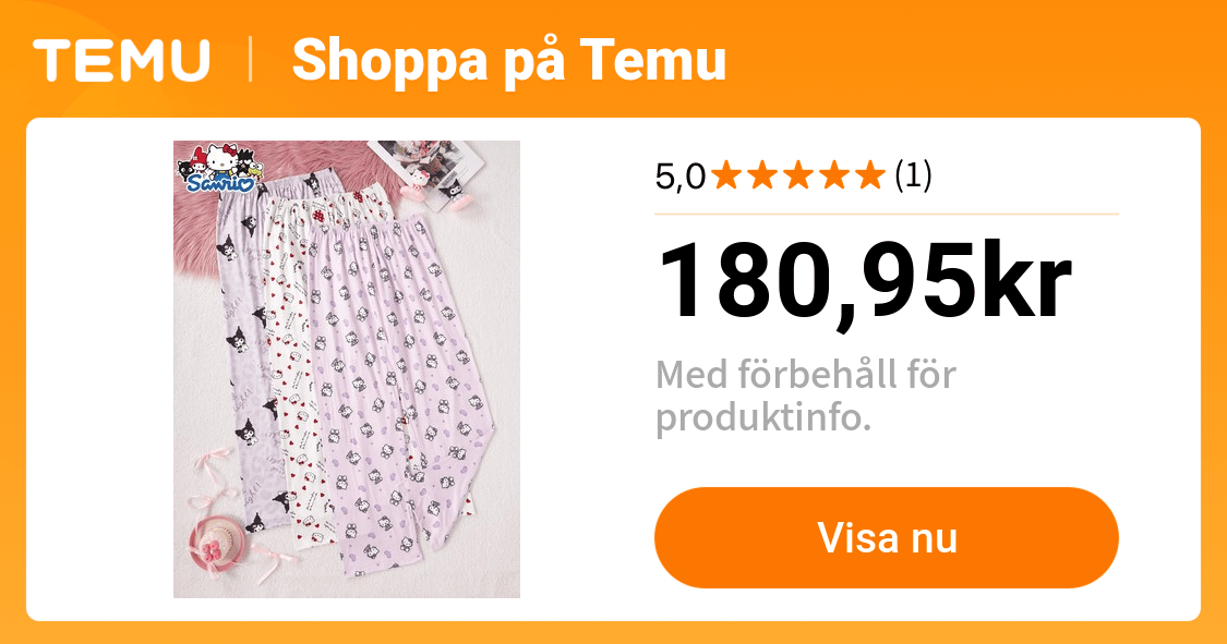 3 pack for dam pyjamasbyxor söt tecknad - Temu Sweden