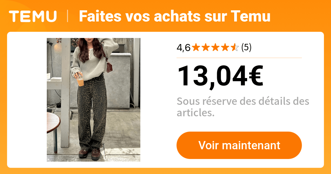 pantalon femme taille haute à jambes larges imprimé léopard - Temu France