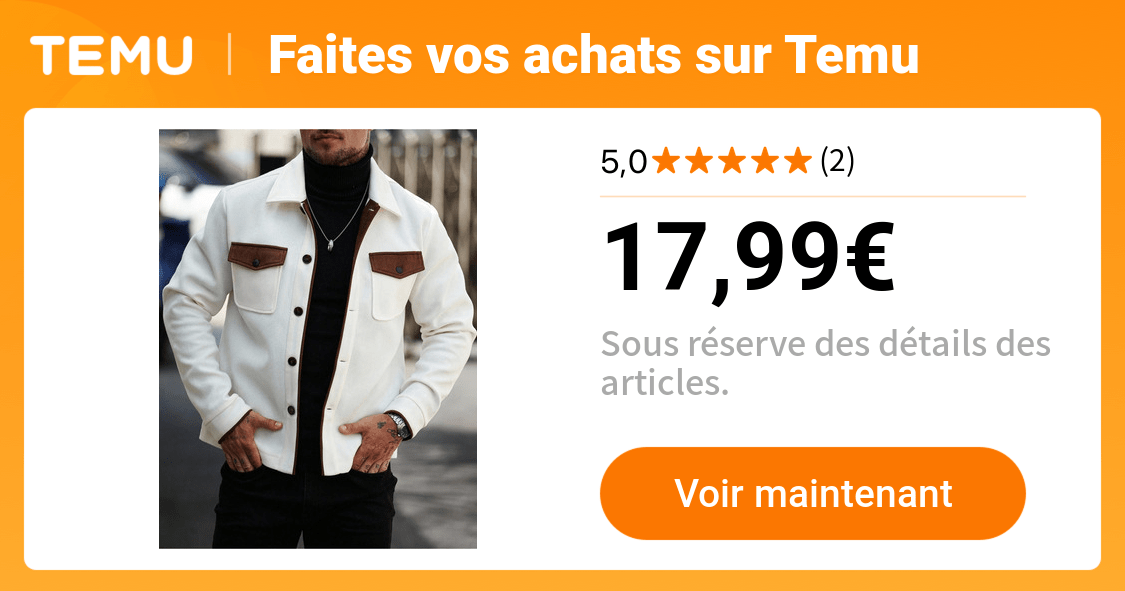 veste décontractée beige homme poches manches longues - Temu France
