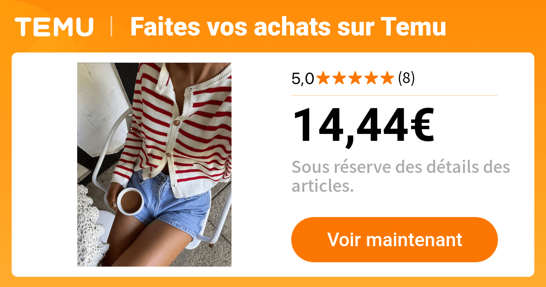 pull rayé femme cardigan à manches courtes - Temu France