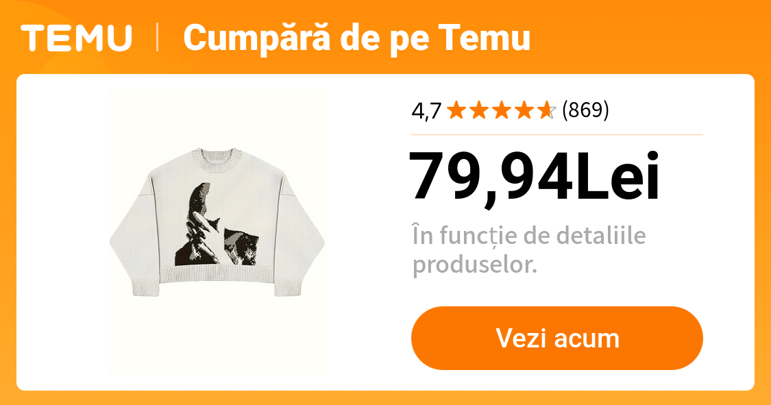 pulover tricotat cu guler rotund și imprimeu pulover casual - Temu Romania