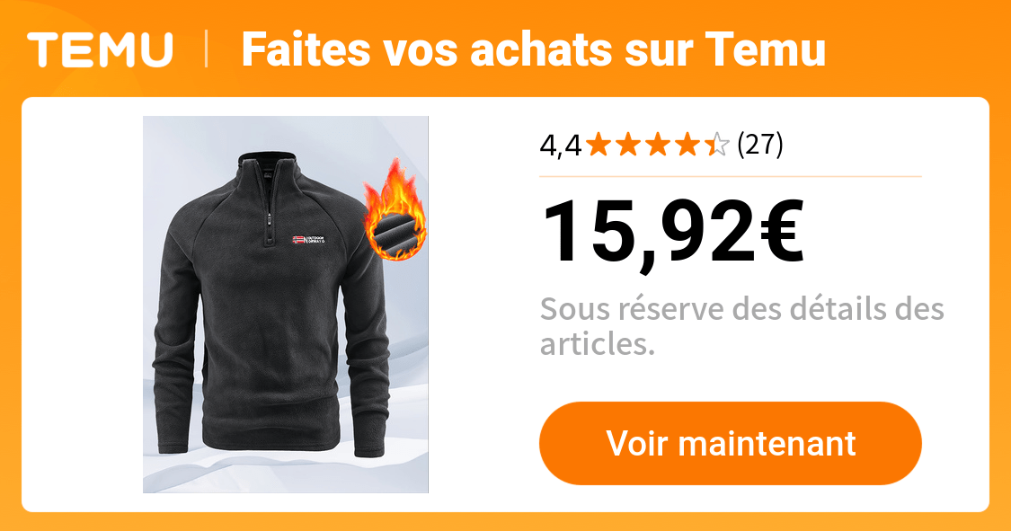 veste en zippée homme manteau dhiver à demi zip - Temu France