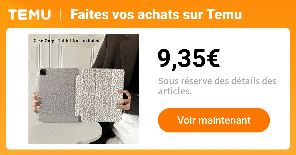 coque ipad à imprimé léopard durable convient air 6 - Temu France