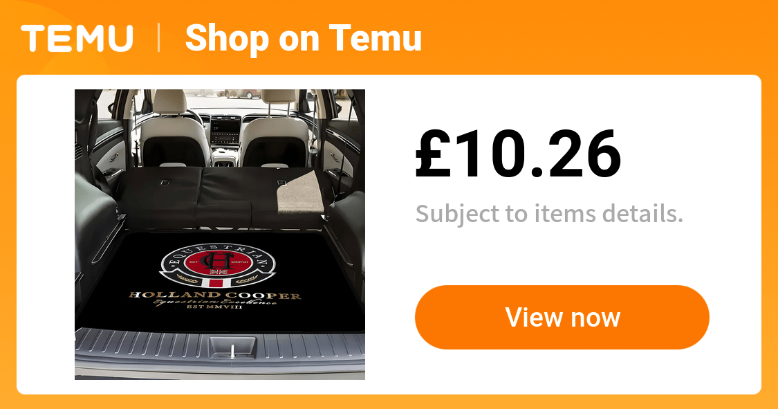 1pc car trunk mat - heavy-duty fit, easy-clean trunk liner with style ( ) for most, suvs, - ideal gift accessory | Shop Now For Limited-time Deals | Temu United Kingdom