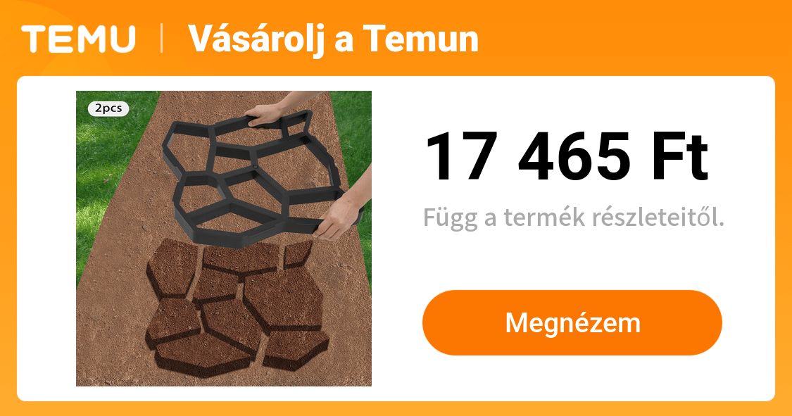 2 db nagy műanyag betonösvény forma – ideális - Temu Hungary