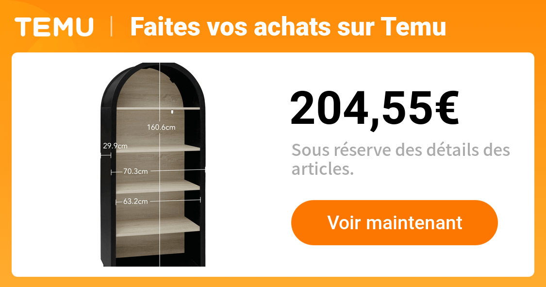 style arcé européen rangement ouvert - Temu France