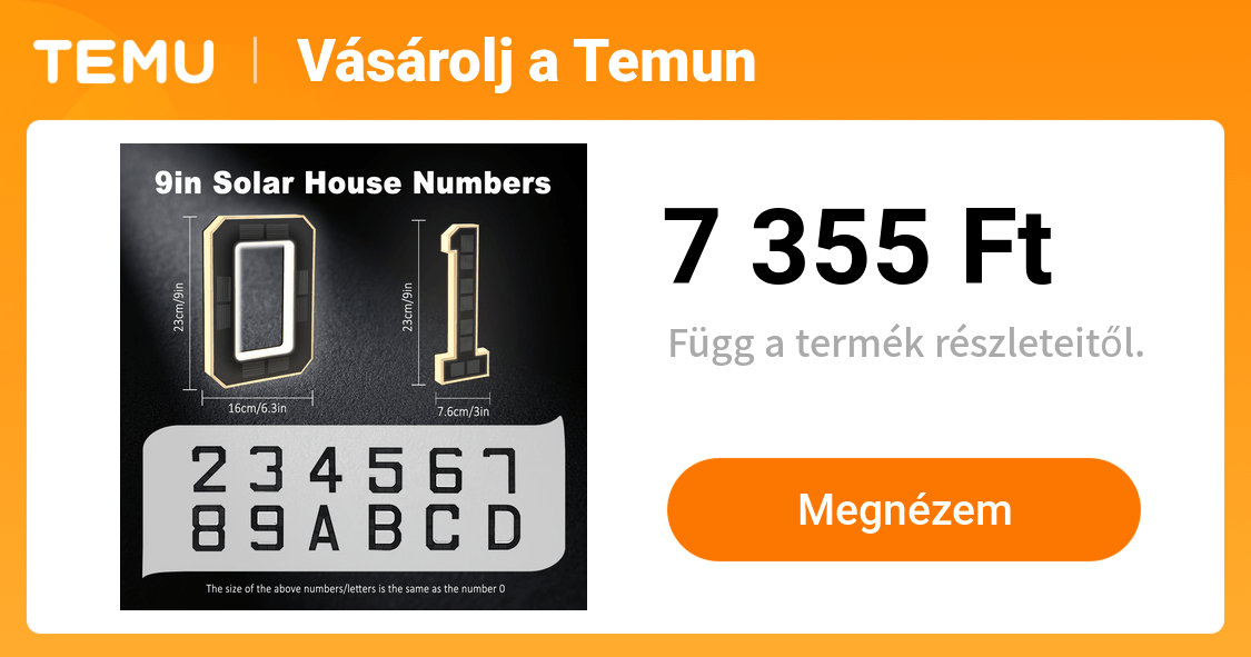 1500mah 9 hüvelykes napelemes led címjelző ip44 házszám - Temu Hungary
