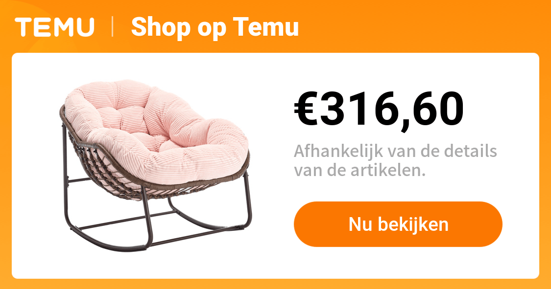 outdoor rotan schommelstoel met gevoerde rugleuning stevige - Temu Netherlands