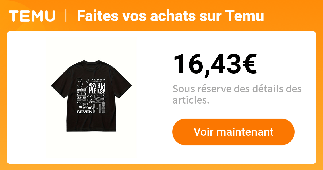 t-shirt jungkook " " - coton épais style rétro harajuku avec design signature, t-shirt col rond décontracté pour fan & tenue casual | Achetez Les Dernières | Temu