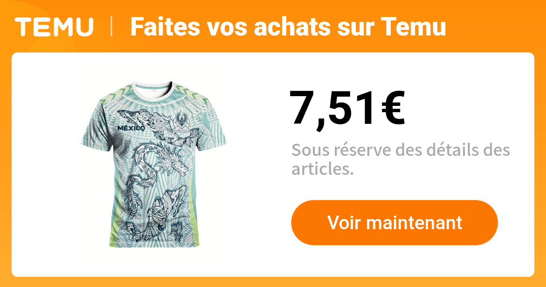 maillot football homme édition spéciale mexique - Temu France