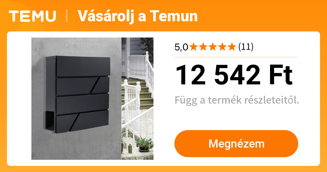 nagy nehéz fém kültéri postaláda zárórendszerrel lopásbiztos - Temu Hungary