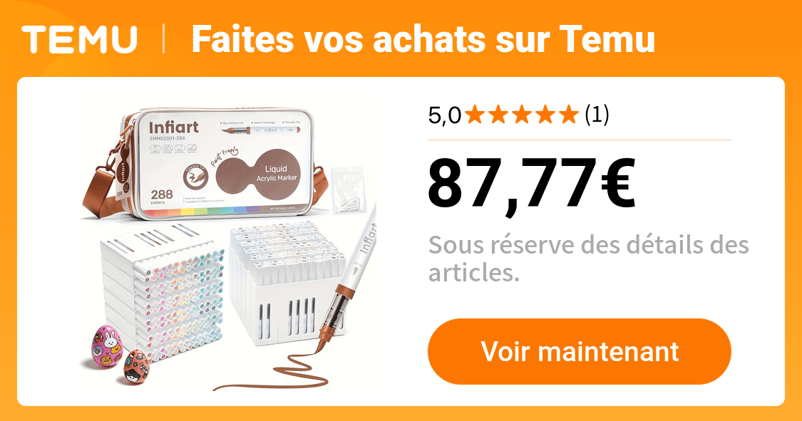 ensemble 288 marqueurs acryliques à pointe souple liquide - Temu France