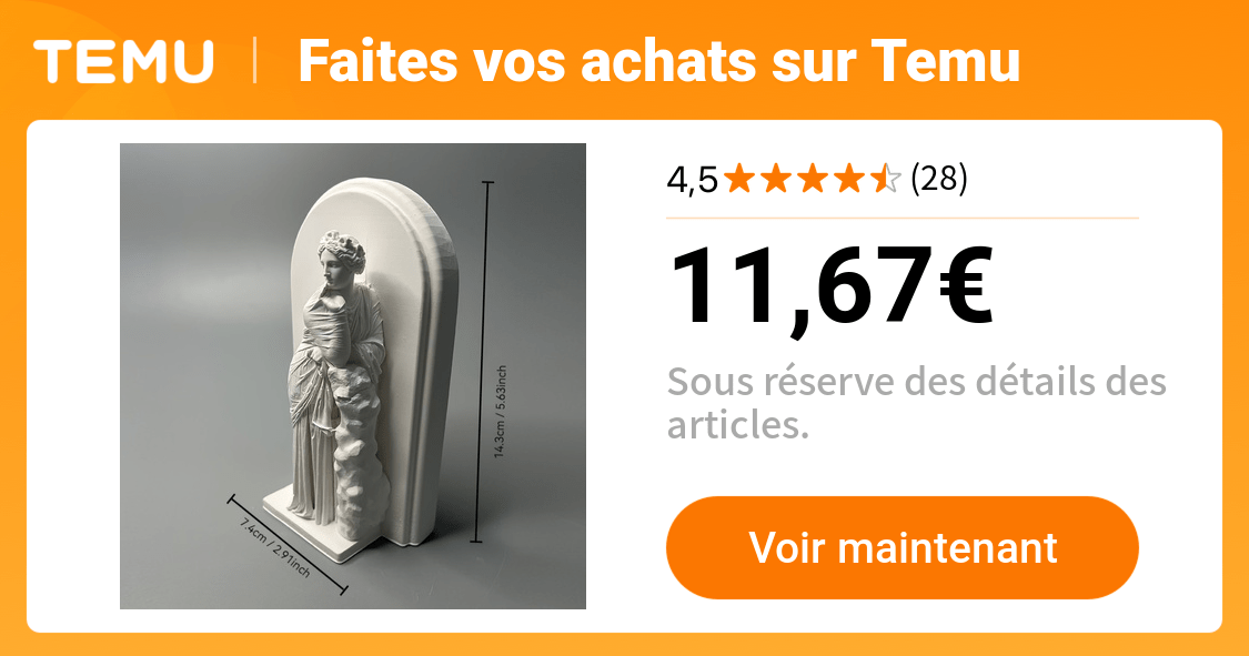 1pc statue en     vintage ode à déesse louvre - Temu France