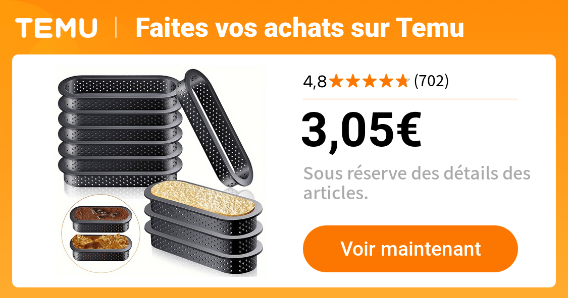 6pcs anneaux ovale moules à gâteau réutilisables - Temu France