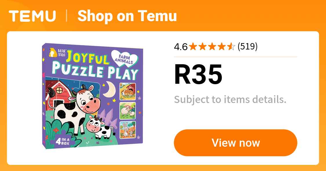 36pcs 4 in 1 farm animals   puzzle cow rabbit   - Temu South Africa