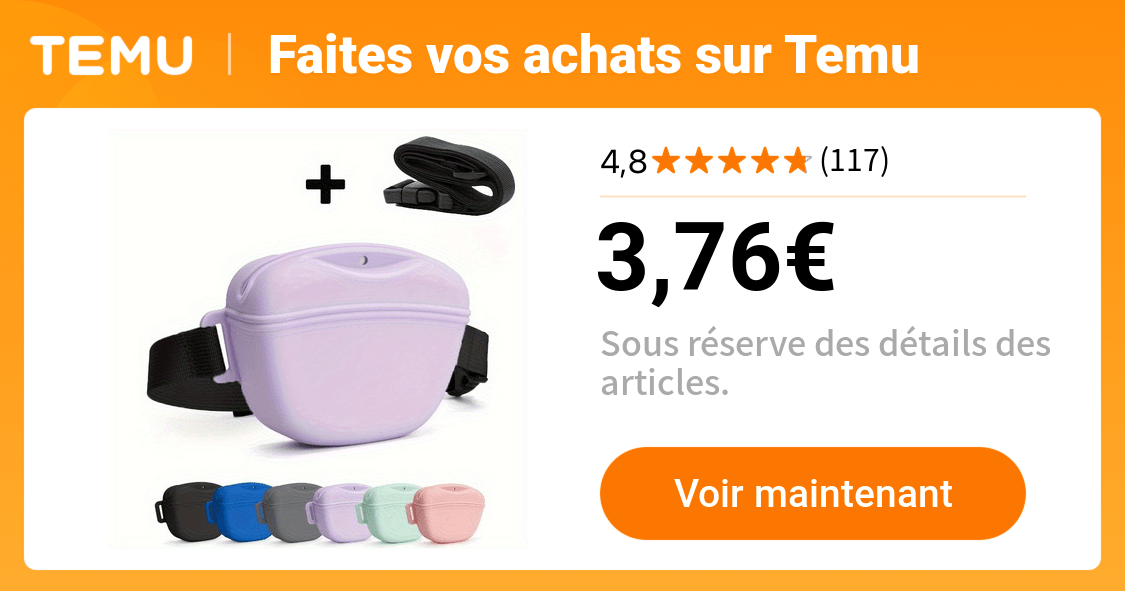 2pièces set sac à collation en silicone ceinture - Temu France