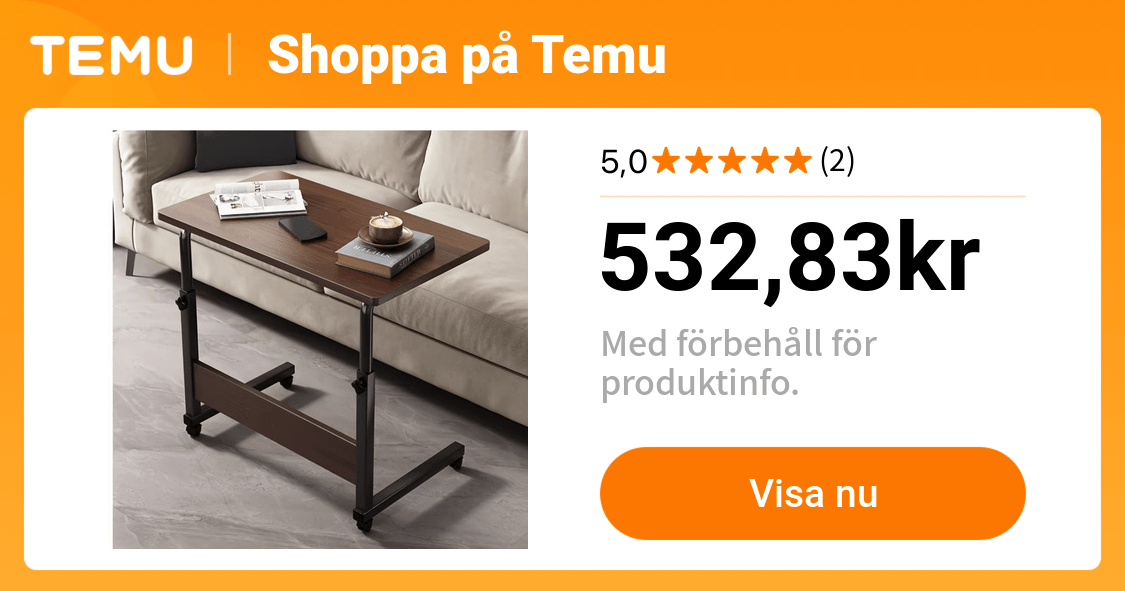 soffbord med 4 svänghjul, justerbar höjd sängskrivbordslyft för studentrum och studiebruk | In Dagens Erbjudanden Nu | Temu
