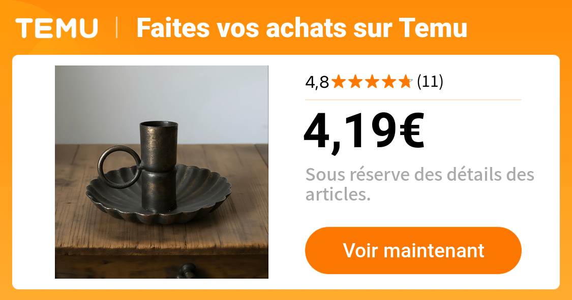 porte bougie en métal noir vintage bordure ondulée - Temu France