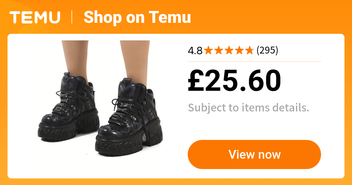 fashionable high top lace combat boots retro gothic - Temu United Kingdom