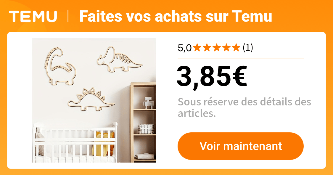 3 pièces décoration murale en bois   dinosaure - Temu France