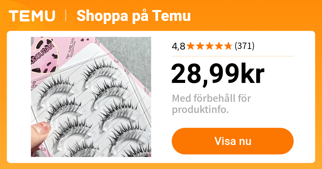 5 par tecknade ögonfransar naturlig - Temu Sweden