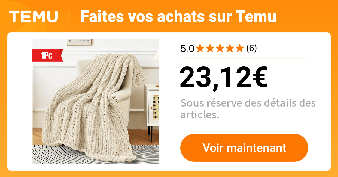 en chenille jeté tricoté épais - Temu France