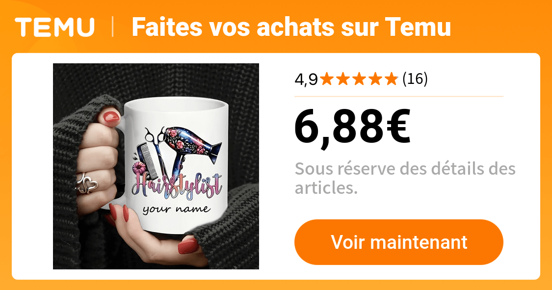 1 tasse à café en céramique coiffeur design imprimé - Temu France