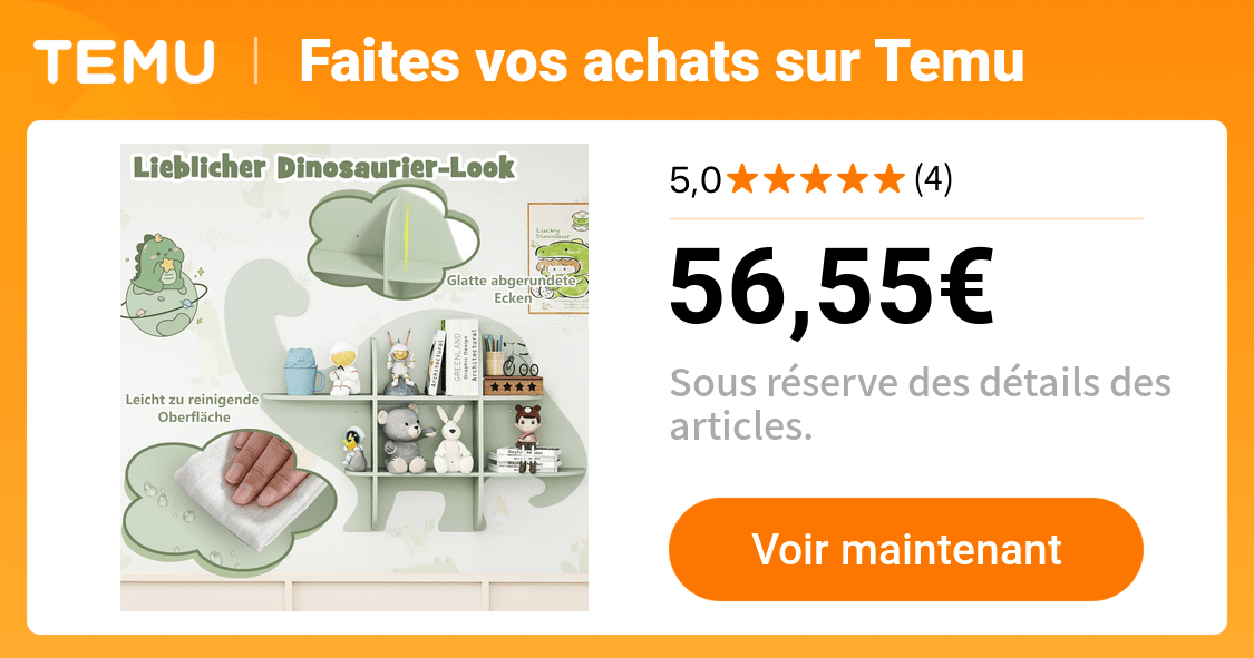 étagère enfants étagère murale en bois 2 compartiments - Temu France