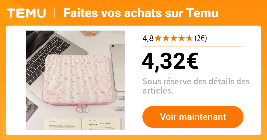 pochette tablette motif floral nœud rose fermeture à - Temu France