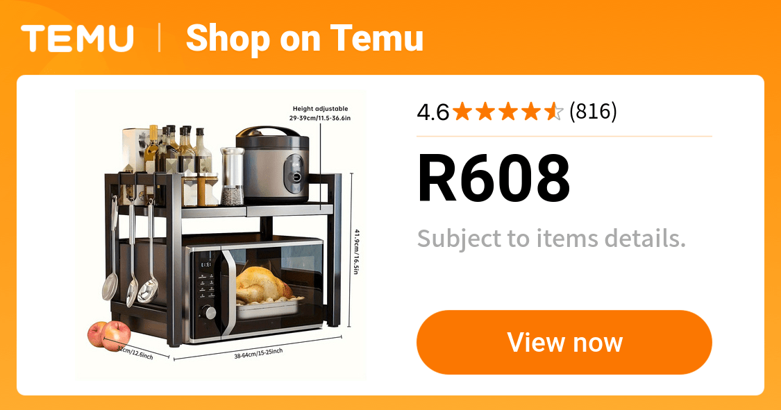 expandable 2 tier kitchen storage rack microwave oven black - Temu South Africa