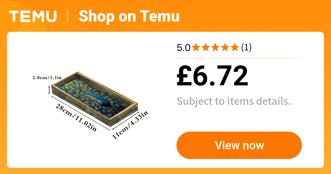1pc elegant peacock glass tray decorative serving tray - Temu United Kingdom