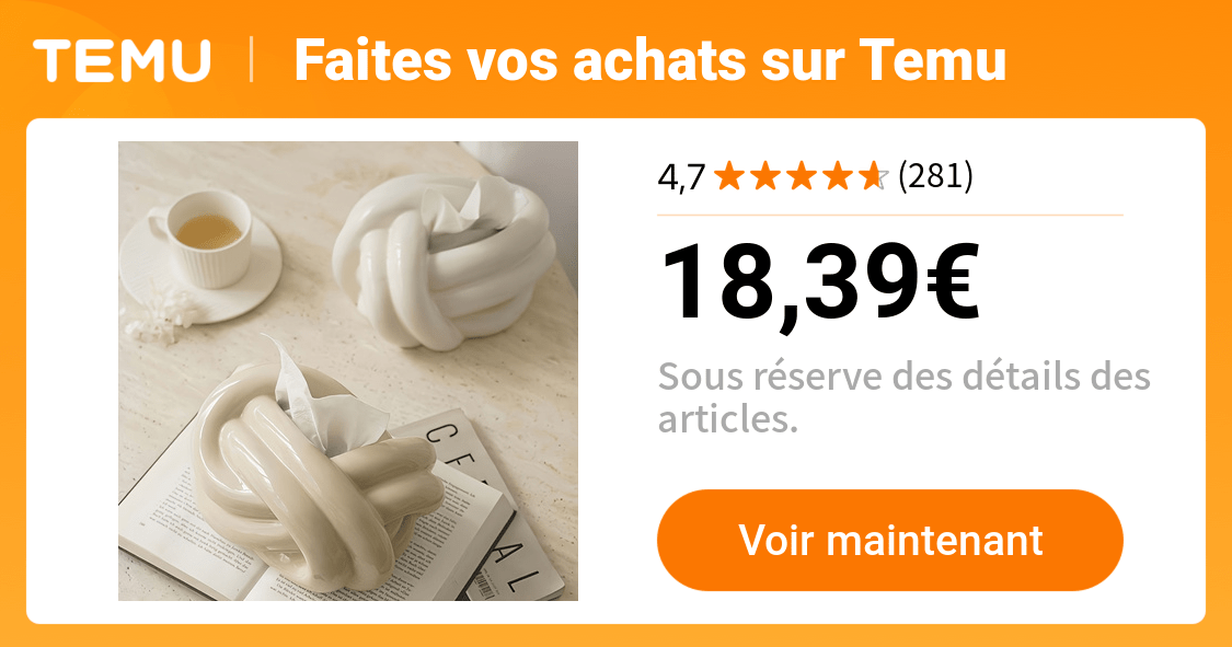1pc housse boîte à mouchoirs en céramique design nœud porte - Temu France