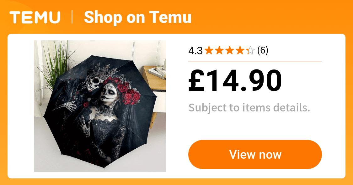 1pc gothic skull queen design umbrella automatic foldable - Temu United Kingdom