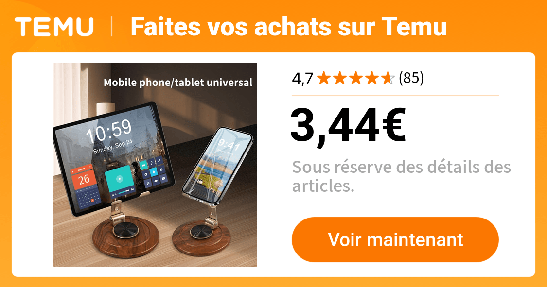 support téléphone tablette à   base amélioré hauteur - Temu France