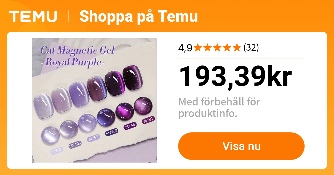 6st 10ml lila katt magnetisk gel nagellack set - Temu Sweden