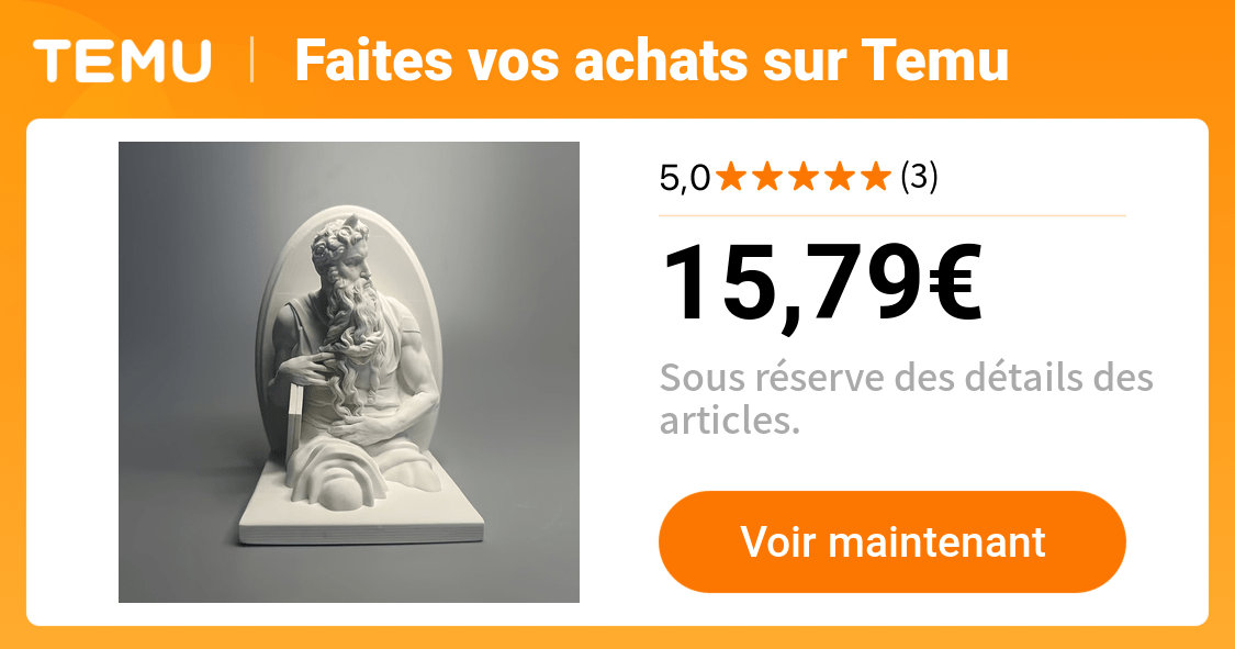 sculpture statue moïse statue en plâtre carvings intriqués - Temu France