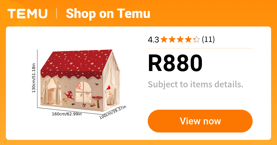 extra large playhouse tent white red polka roof magical - Temu South Africa