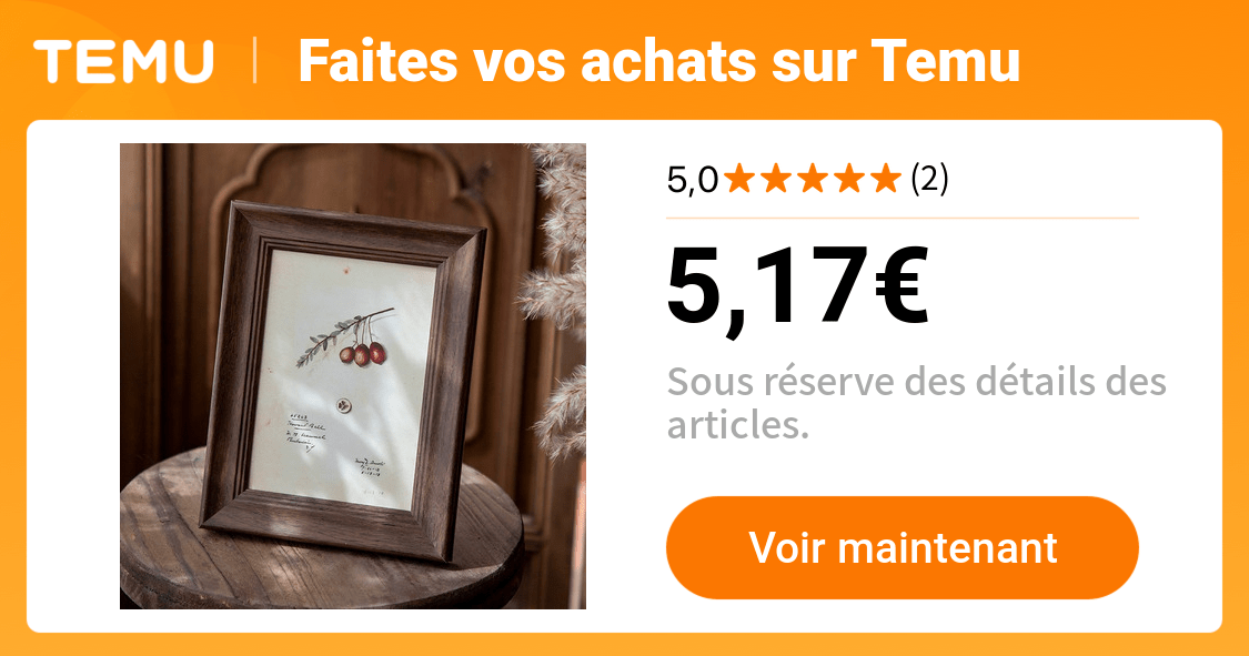 1pc cadre photo en bois   style américain vintage - Temu France