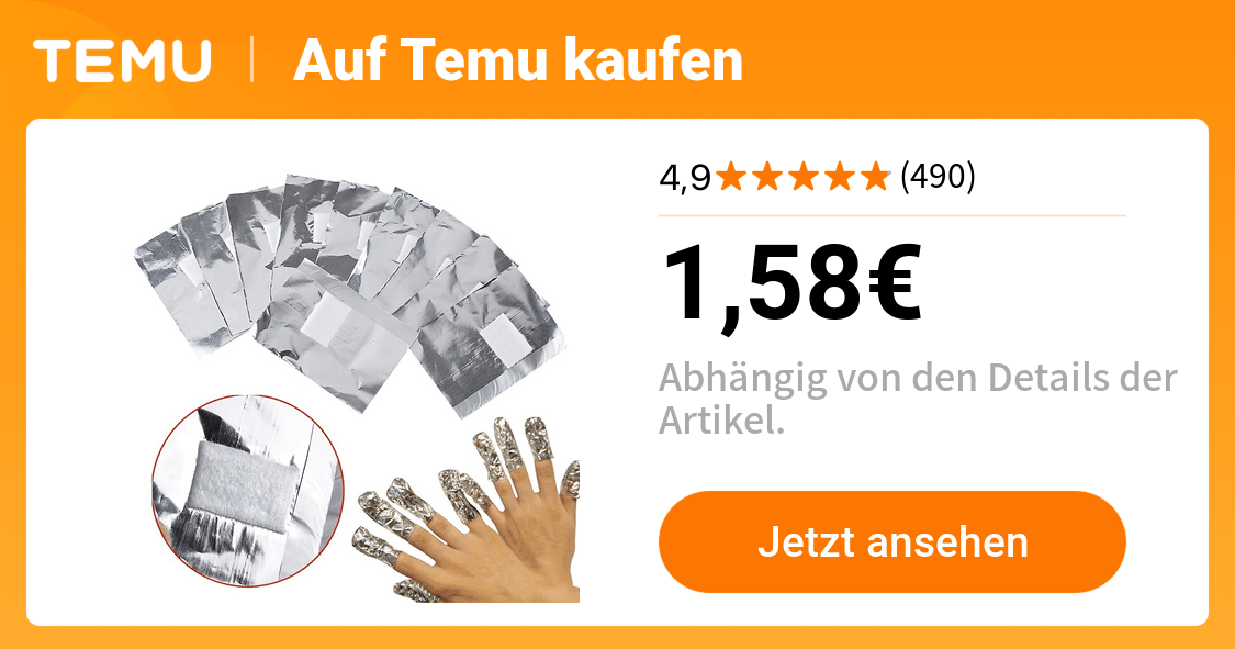 100 stück hochwertige aluminiumfolien nagel entferner wraps - Temu Germany