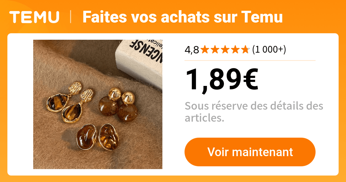 3 paires boucles doreilles vintage inspirées en résine brune - Temu France