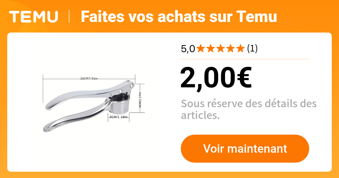 presse ail manuelle presse ail râpe à ail robustes en acier - Temu France