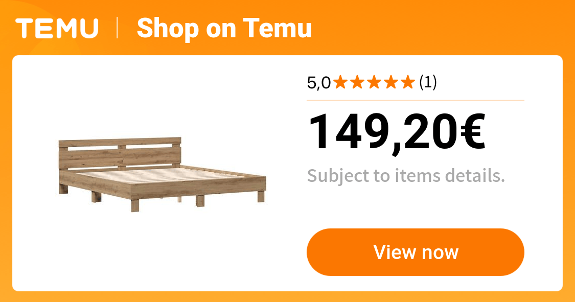 bed frame headboard oak 203 x 185 x 70 cm modern - Temu France
