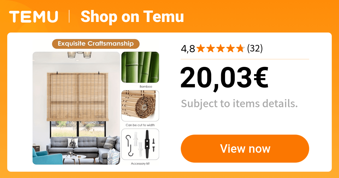 bamboo roller blinds shutters corded privacy window - Temu France