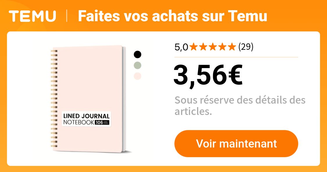 journal à spirale doublé 106 pages - Temu France