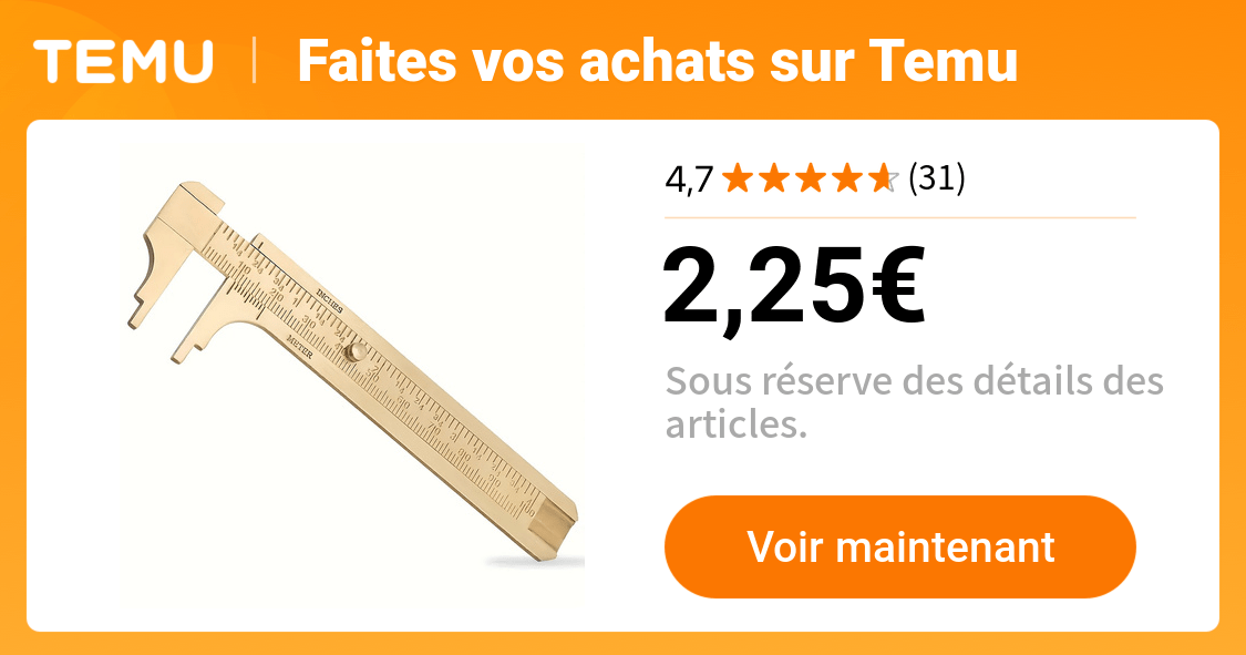 mini calibre règle poche en laiton vintage – outil mesure - Temu France