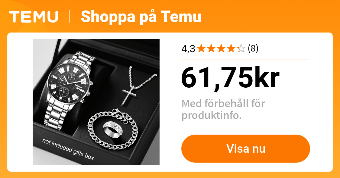 4 st. sportkvarzur med ringar armband och halsband - Temu Sweden