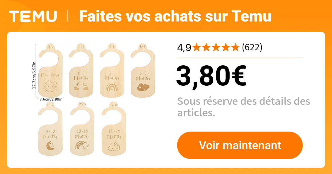 ensemble 7 séparateurs taille en bois placard bébé parfait - Temu France