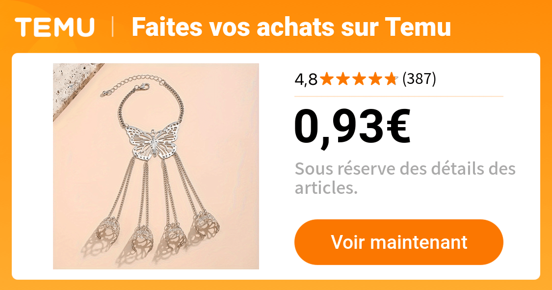 bracelet manchette vintage papillon chaîne à anneaux bijou - Temu France